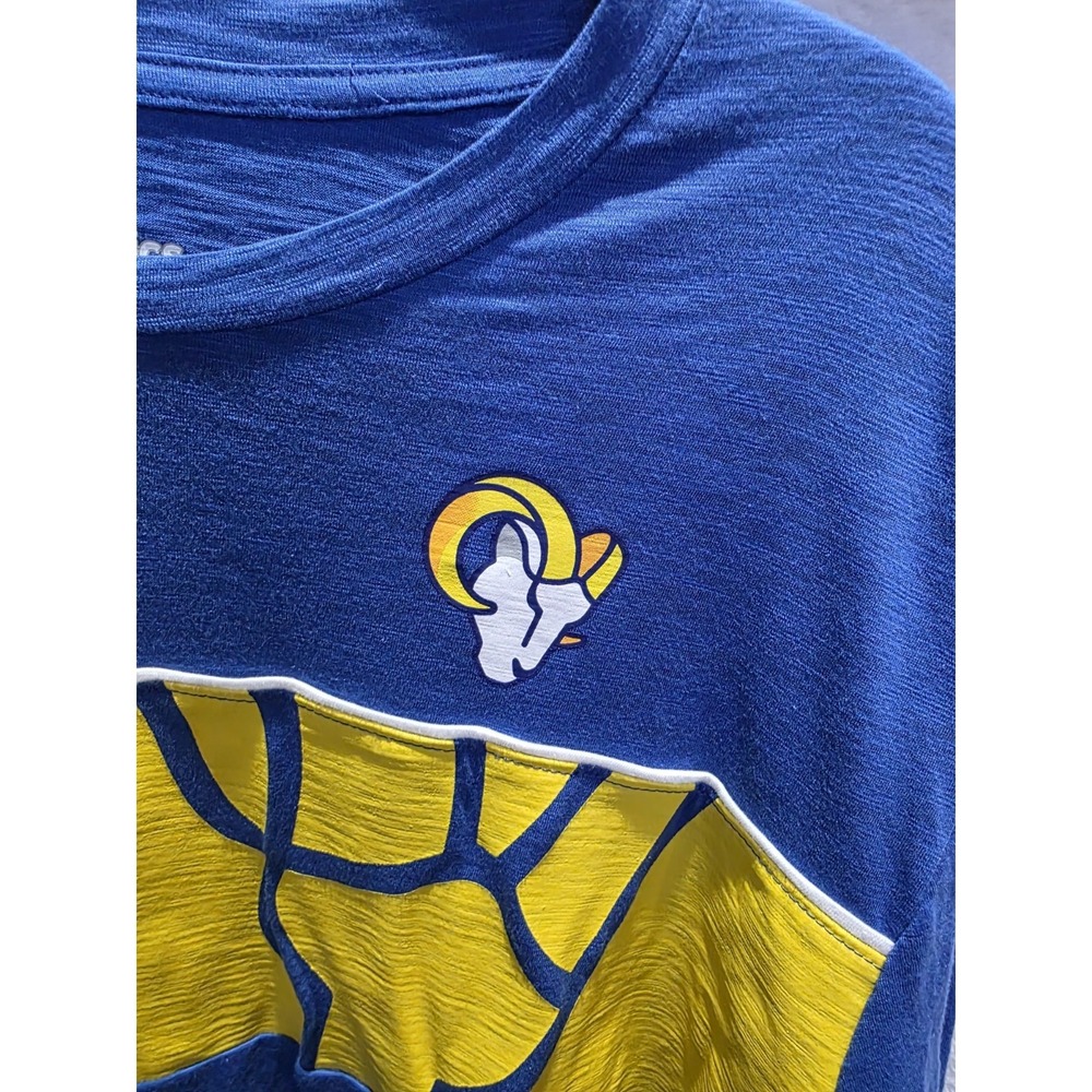 New Fanatics Men's Royal Los Angeles Rams Ultra Cotton T-Shirt Home Footbal XL - Picture 5 of 13
